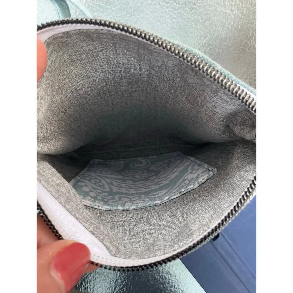 Blue White Paisley Small Crossbody Bag